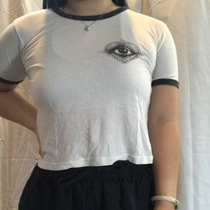 brandy cropped tee